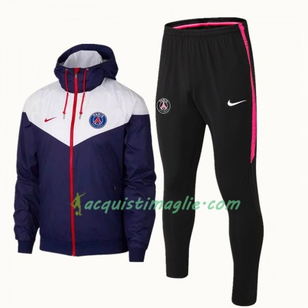 PSG Windrunner Giacca della Tuta Blu Bianco 2018/2019
